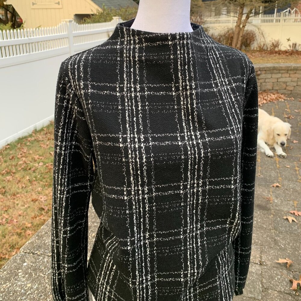 W5 Relaxed Fit Mock Neck Long Sleeve Top
